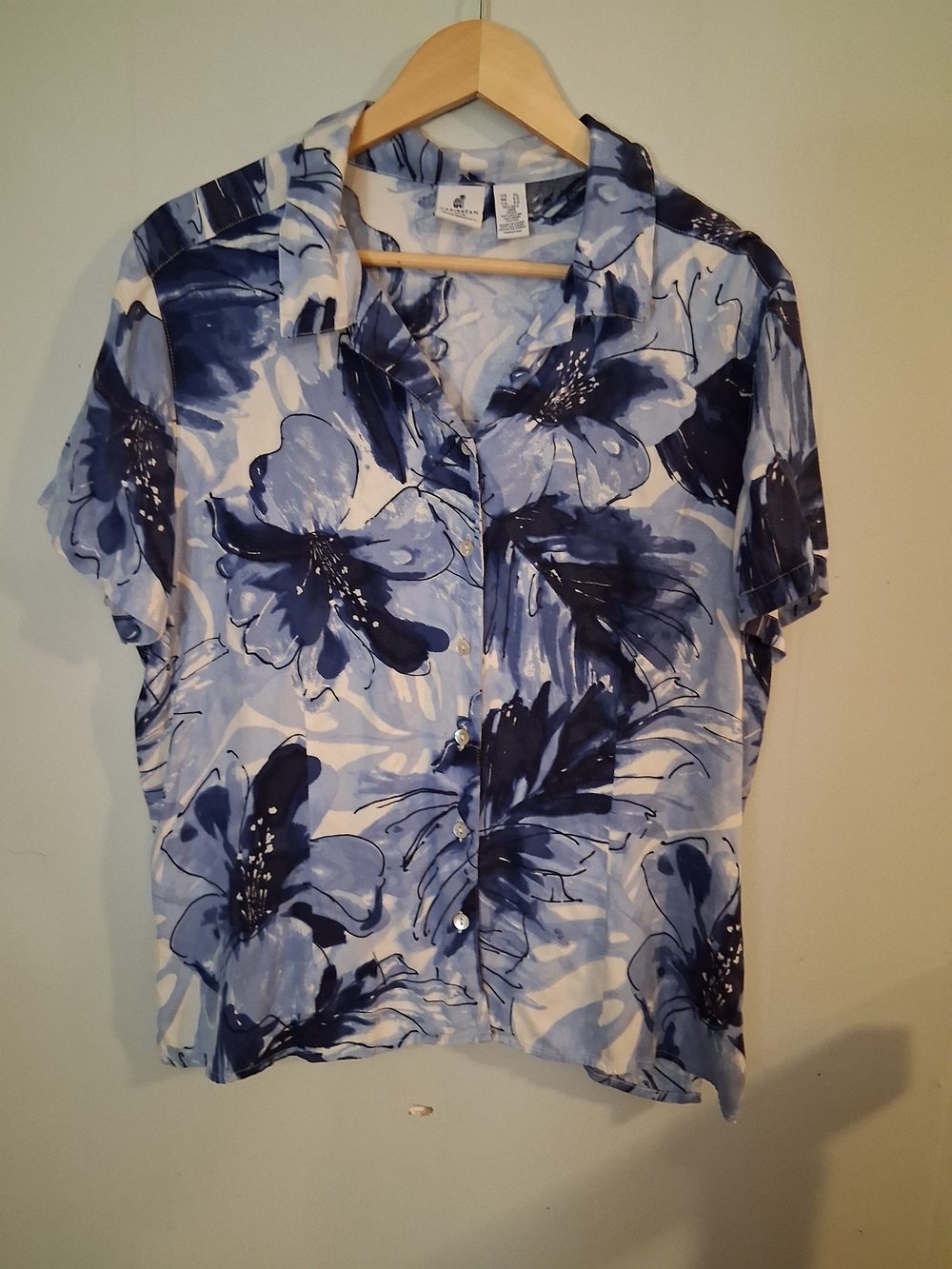 Women's Caribbean Joe Silk/Rayon Shirt Size XL